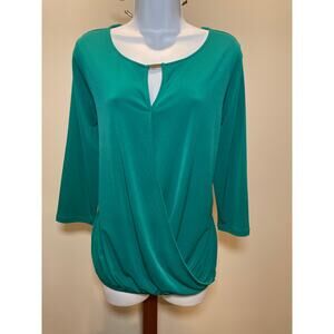 New York & Company Green Top Size M